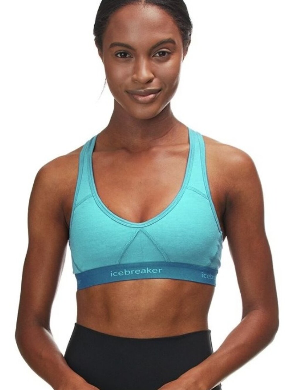Icebreaker Sprite Racerback Women's  Teal Sports Bra Medium Outdoor Hiking Wool